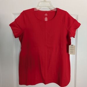 St. John's Bay Vibrant Red Short Sleeve Tee